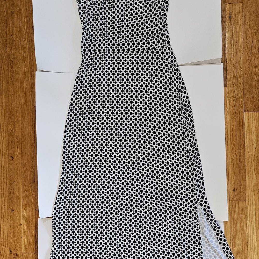Elegant Black and White Dress